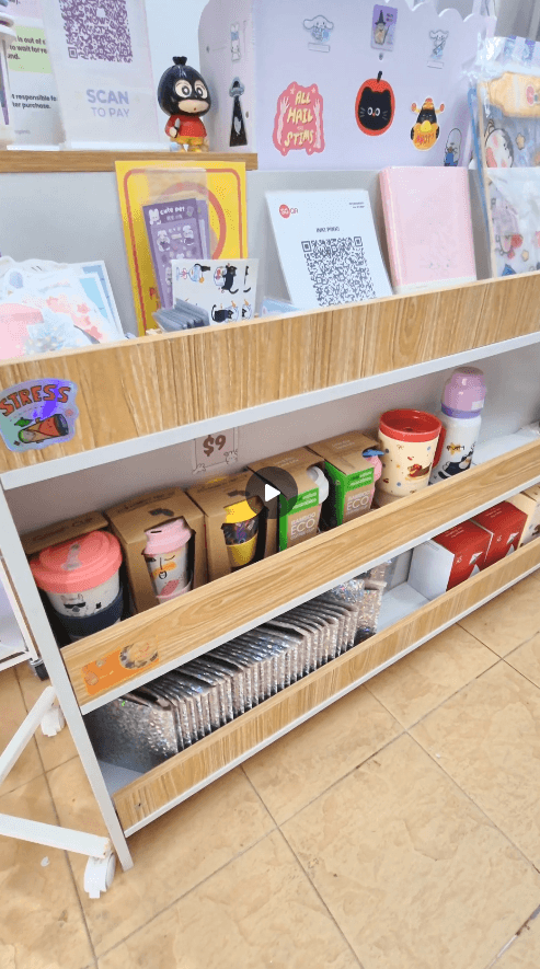 Kawaii sticker collection display